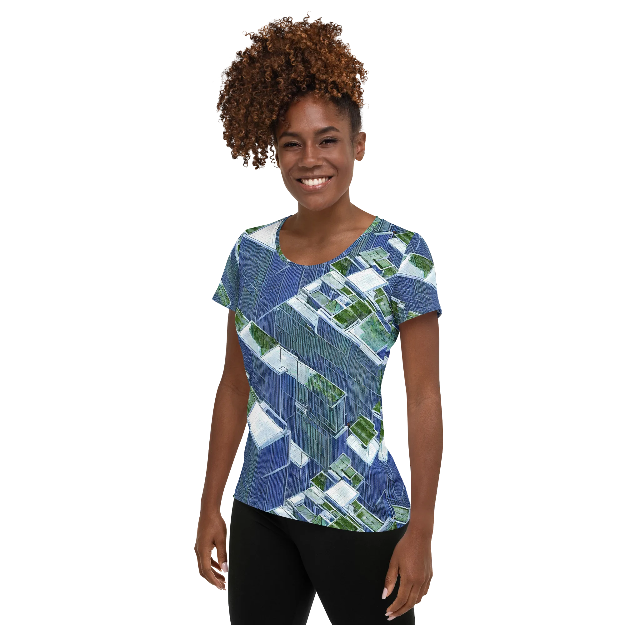 Urban Eden on Women's Athletic T-Shirt — Left