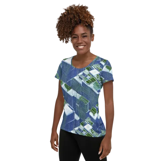 Urban Eden on a Women's Athletic T-Shirt