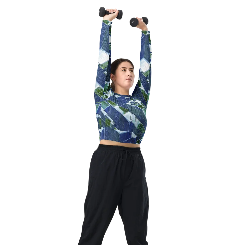 Urban Eden on Long Sleeve Crop Top — Right Front