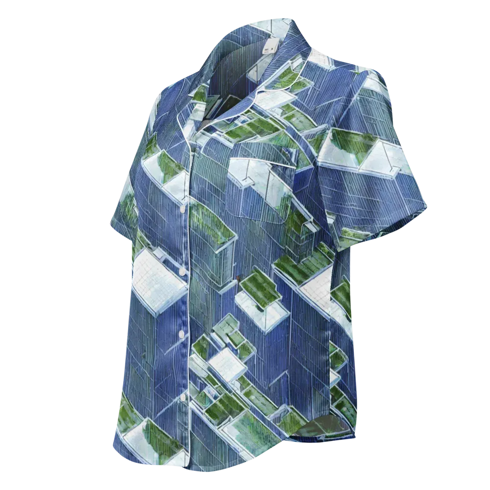 Urban Eden on Women's Short Sleeve Pajama Top — Left Front