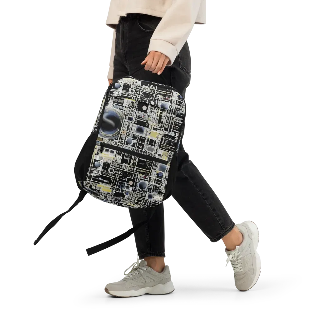 Midnight Control Grid on Utility Backpack — Front