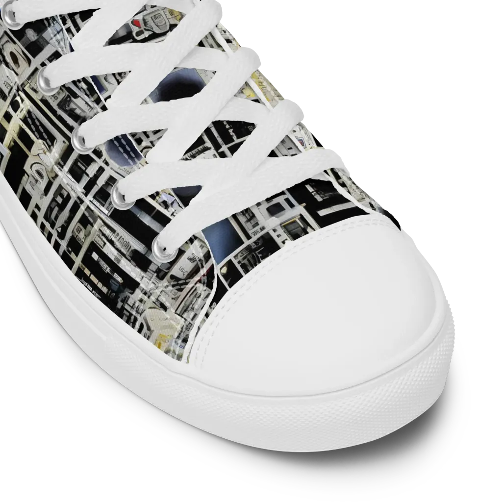 Midnight Control Grid on Men's High Top Canvas Shoes — Product details