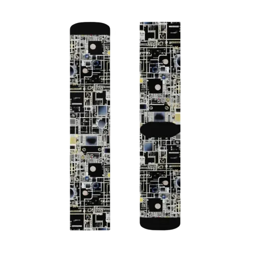 Midnight Control Grid on a Socks