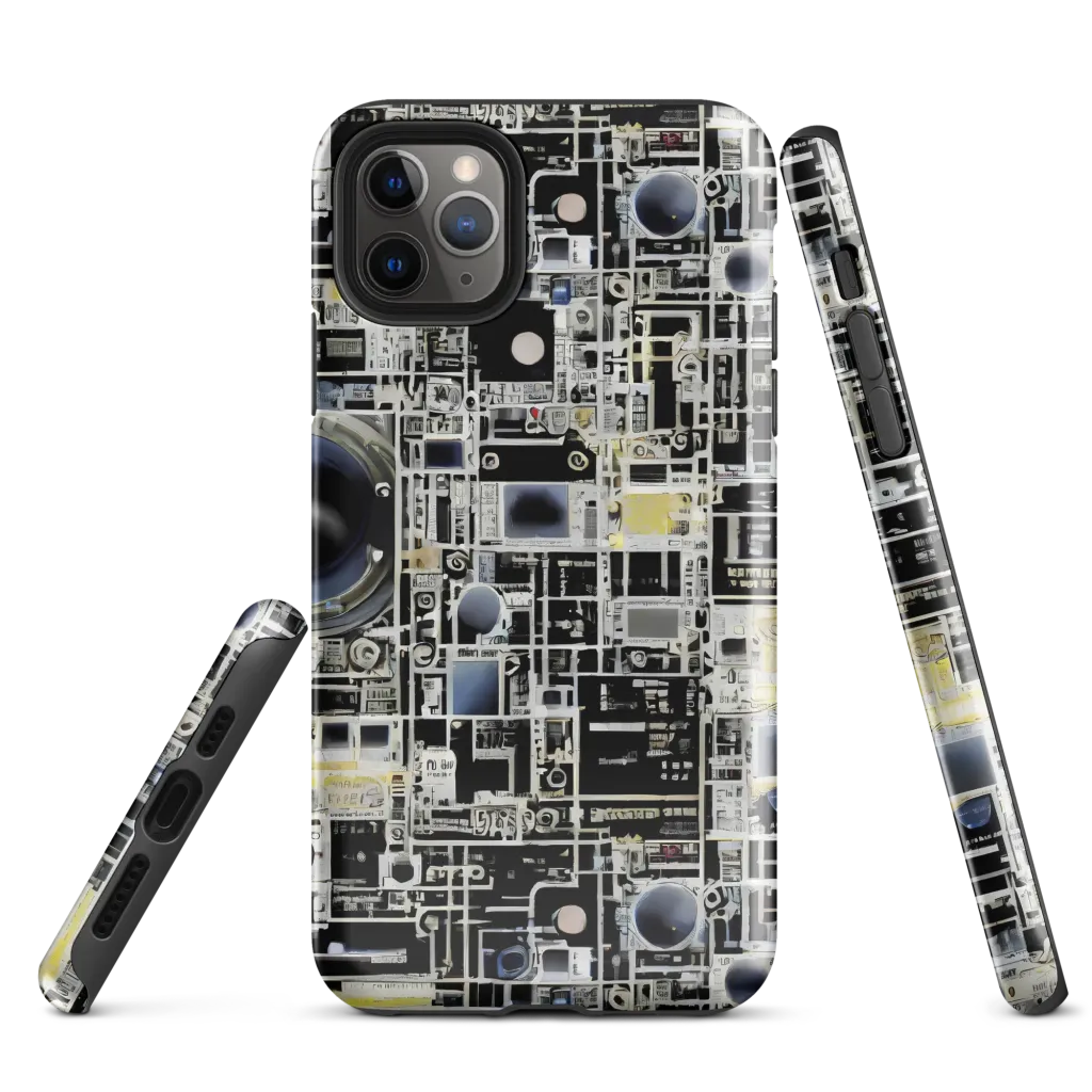 Midnight Control Grid on Tough Case for iPhone® — Front