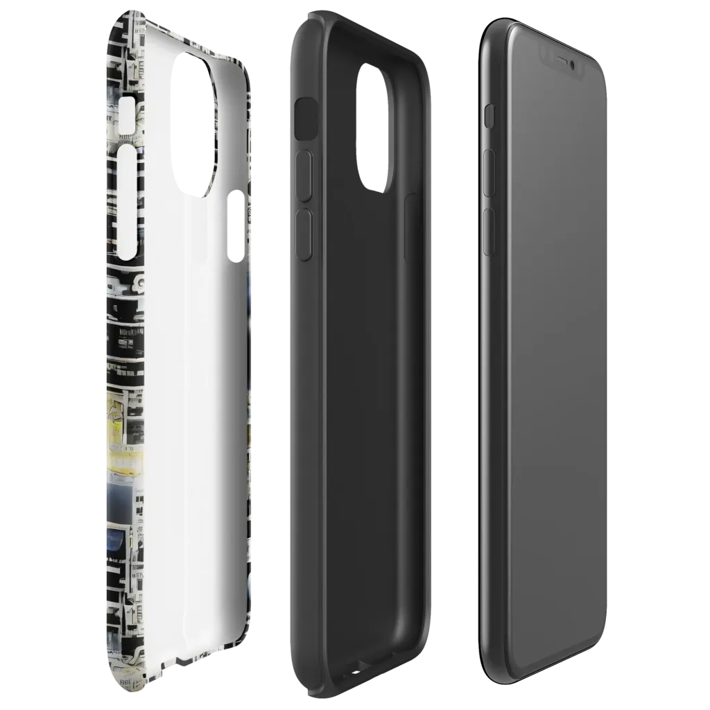 Midnight Control Grid on Tough Case for iPhone® — Right