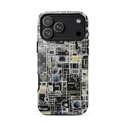 Midnight Control Grid on a Tough Case for iPhone®