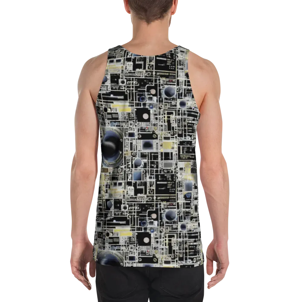 Midnight Control Grid on Men's Tank Top — Back