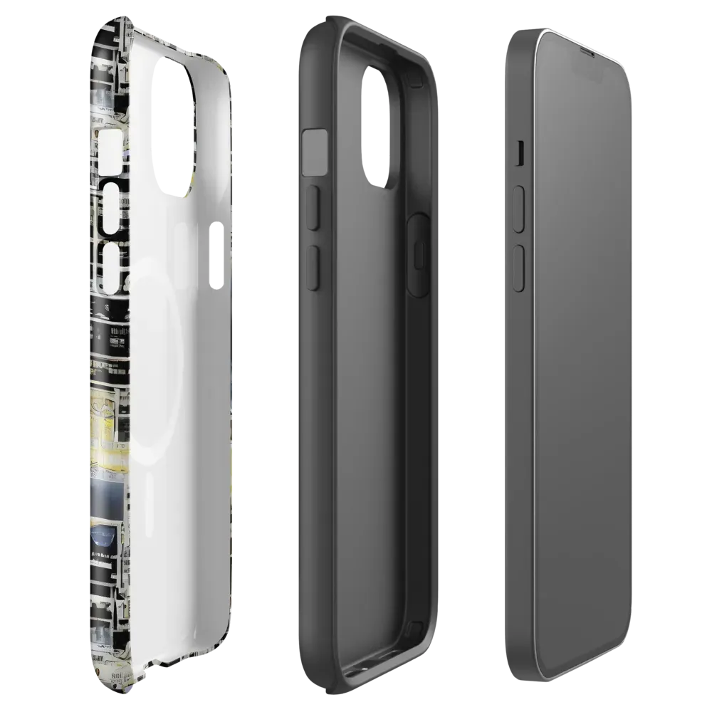 Midnight Control Grid on MagSafe Tough Case for iPhone® — Front