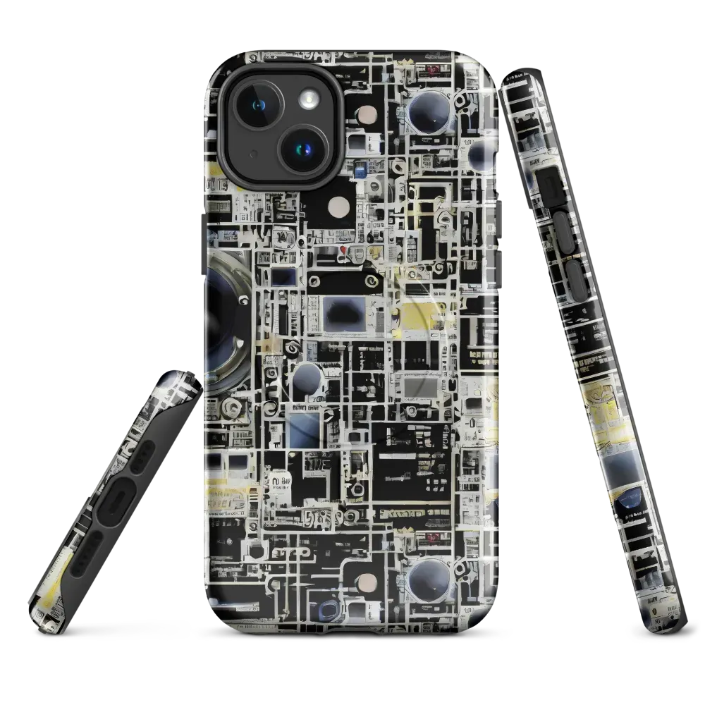 Midnight Control Grid on MagSafe Tough Case for iPhone® — Front