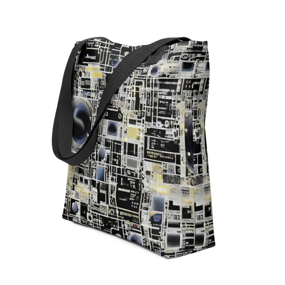 Midnight Control Grid on Tote Bag — Front