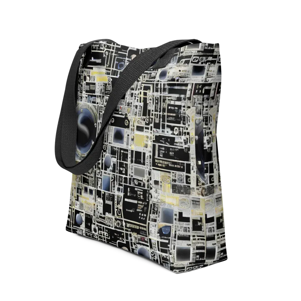Midnight Control Grid on Tote Bag — Front