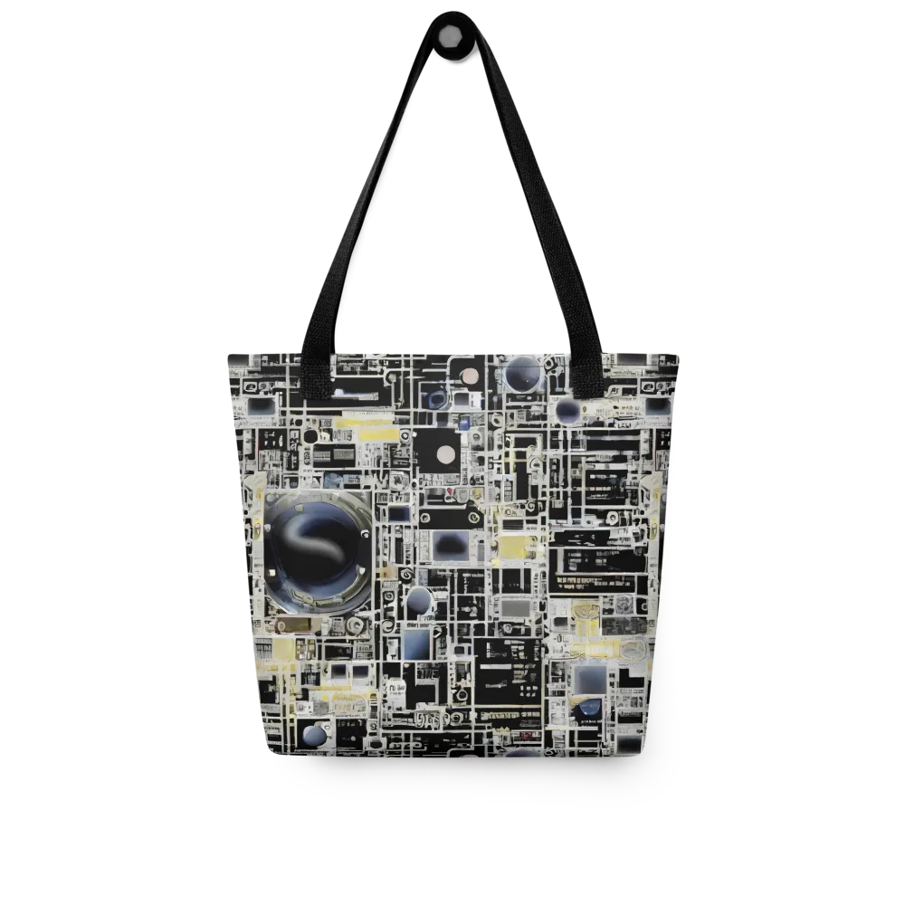 Midnight Control Grid on Tote Bag — Front