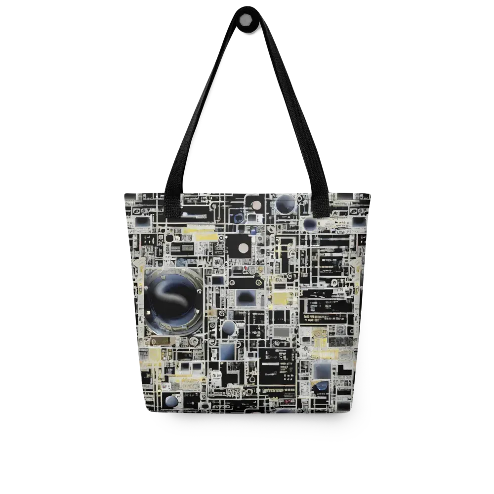 Midnight Control Grid on Tote Bag — Front