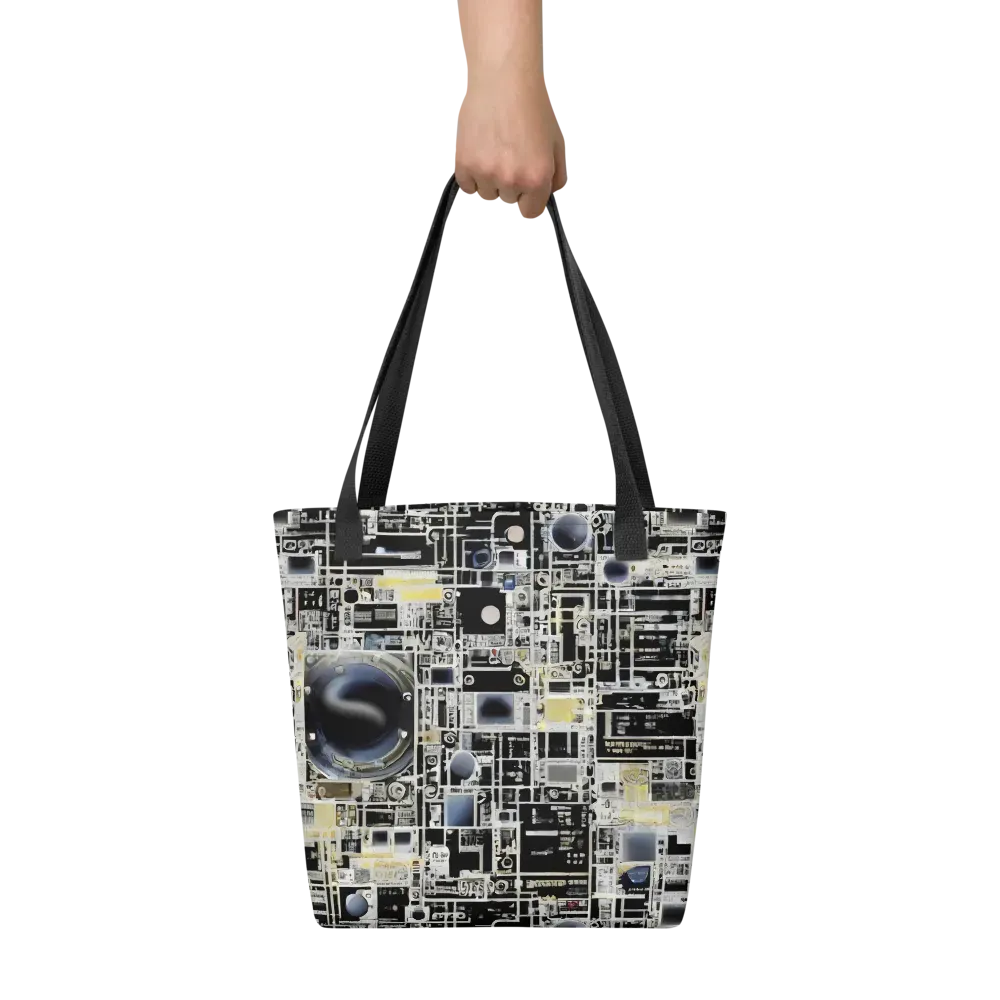 Midnight Control Grid on Tote Bag — Front