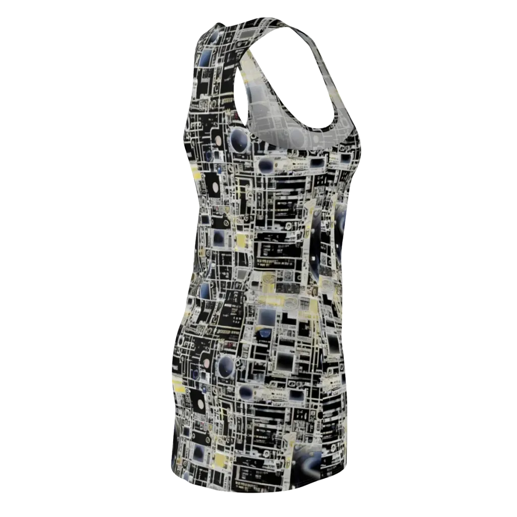 Midnight Control Grid on Racerback Dress — Back Side