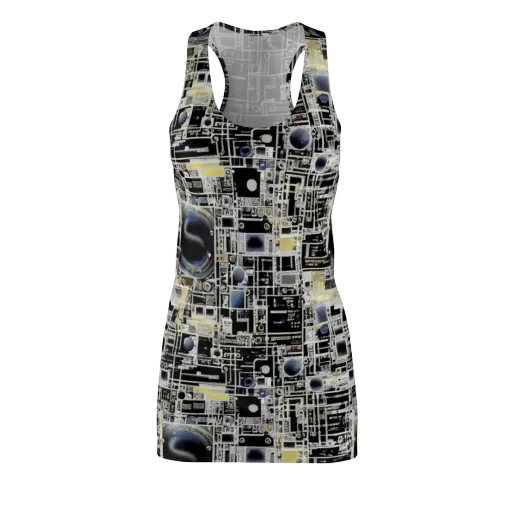 Midnight Control Grid on a Racerback Dress