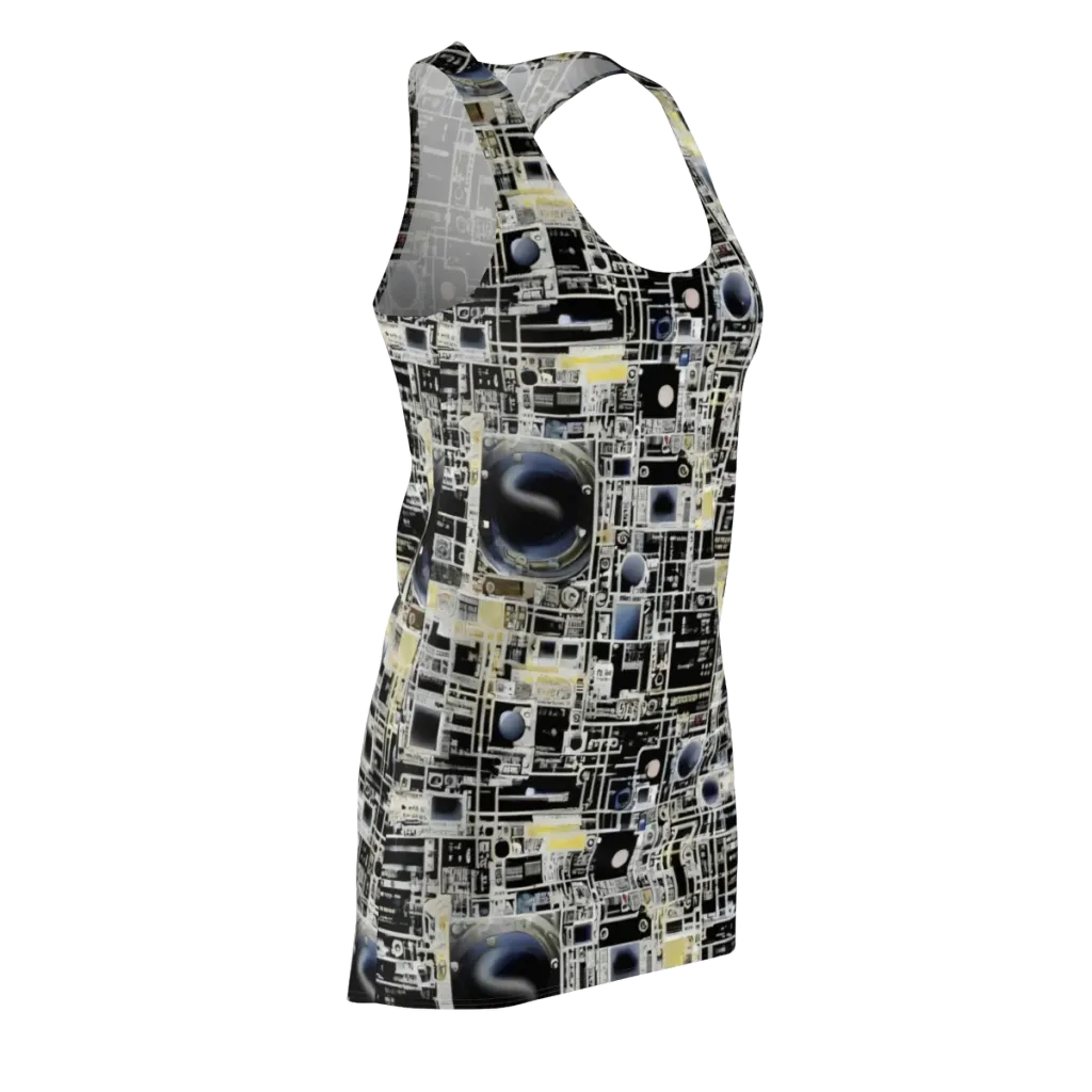 Midnight Control Grid on Racerback Dress — Front Side