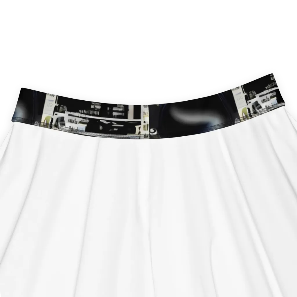 Midnight Control Grid on Skater Skirt — Product details