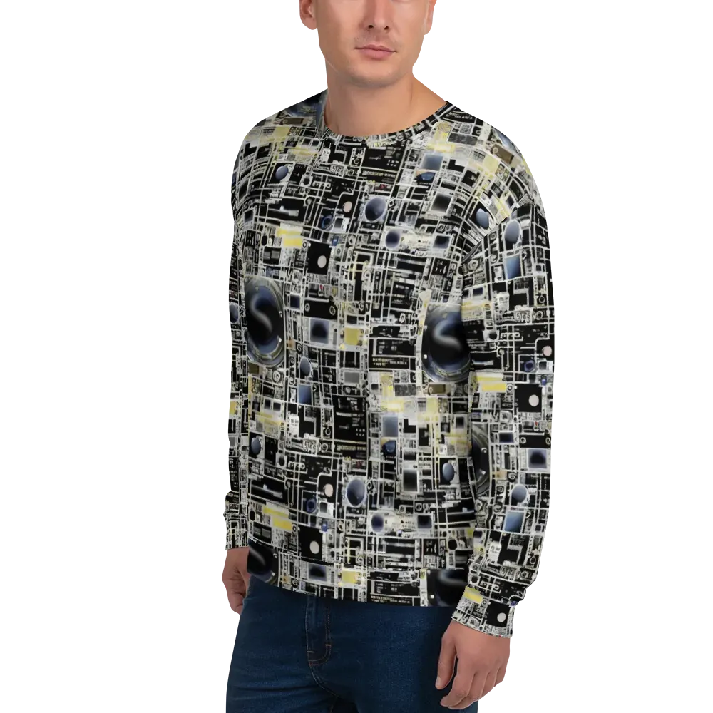 Midnight Control Grid on Sweatshirt — Left Front