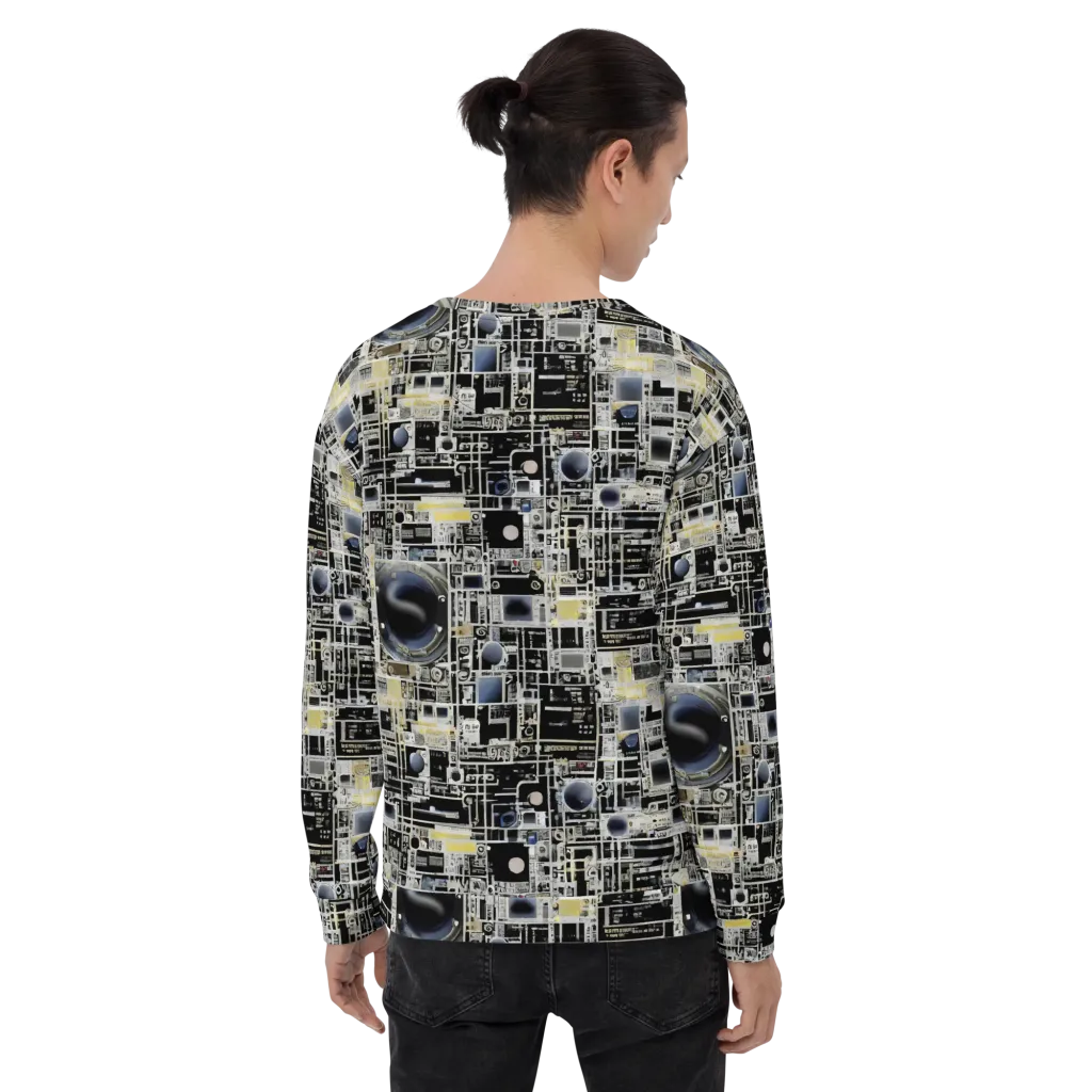 Midnight Control Grid on Sweatshirt — Back