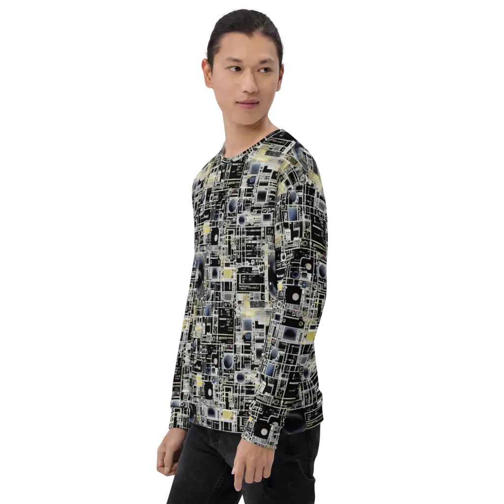 Midnight Control Grid on Sweatshirt — Left Front