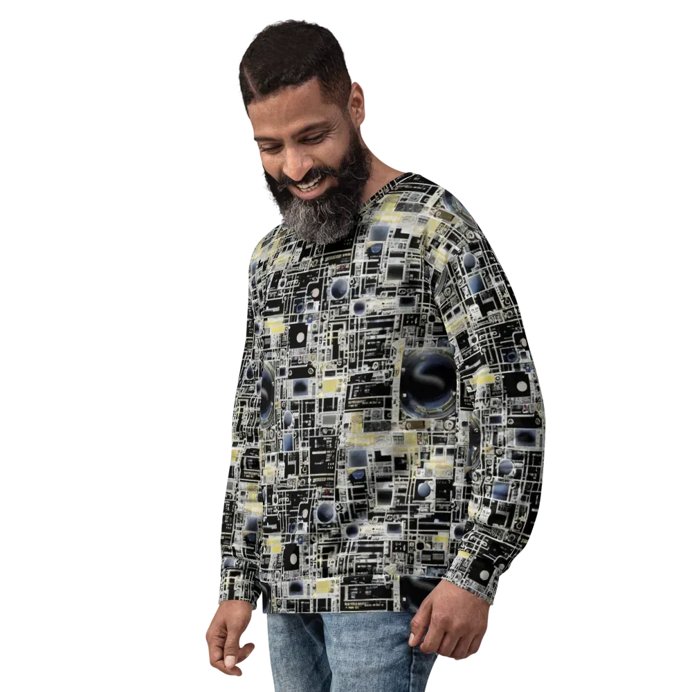 Midnight Control Grid on Sweatshirt — Left Front