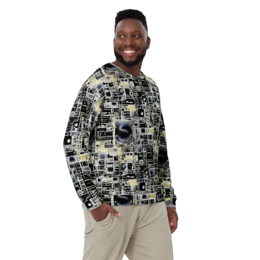 Midnight Control Grid on a Sweatshirt