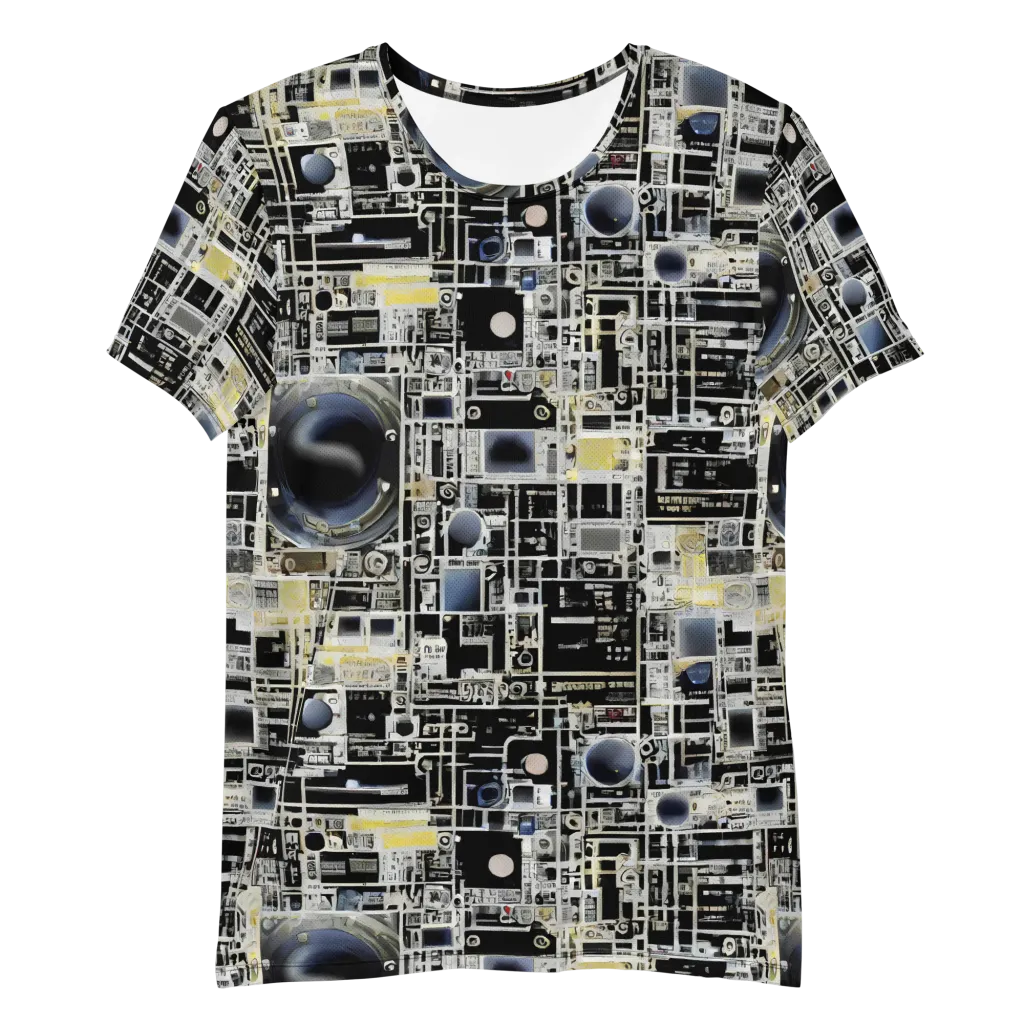 Midnight Control Grid on Men's Athletic T-Shirt — Front