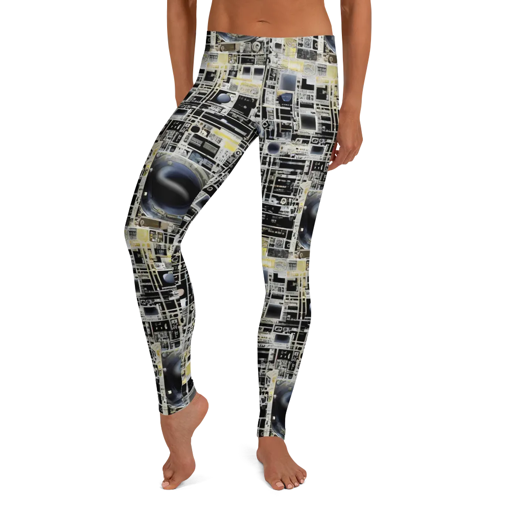 Midnight Control Grid on Leggings — Front