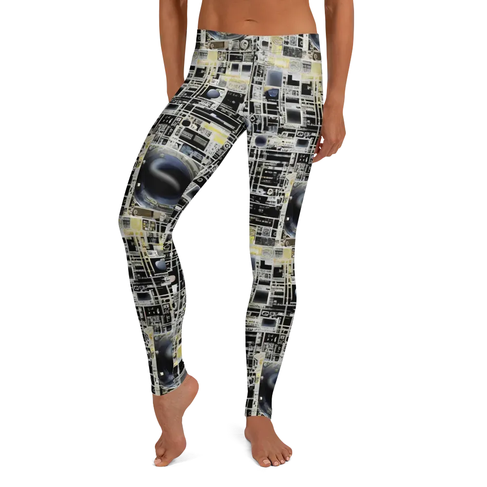 Midnight Control Grid on Leggings — Front