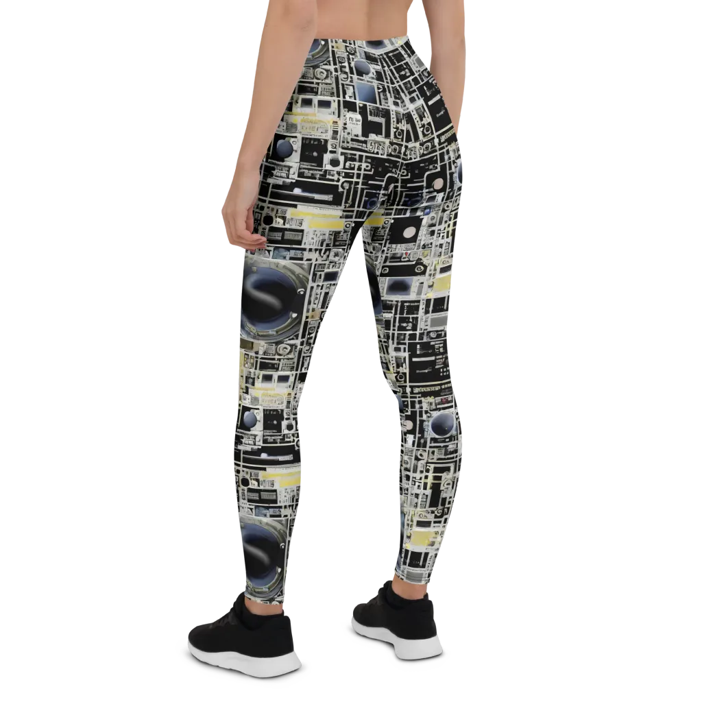 Midnight Control Grid on Leggings — Back
