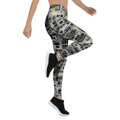 Midnight Control Grid on a Leggings