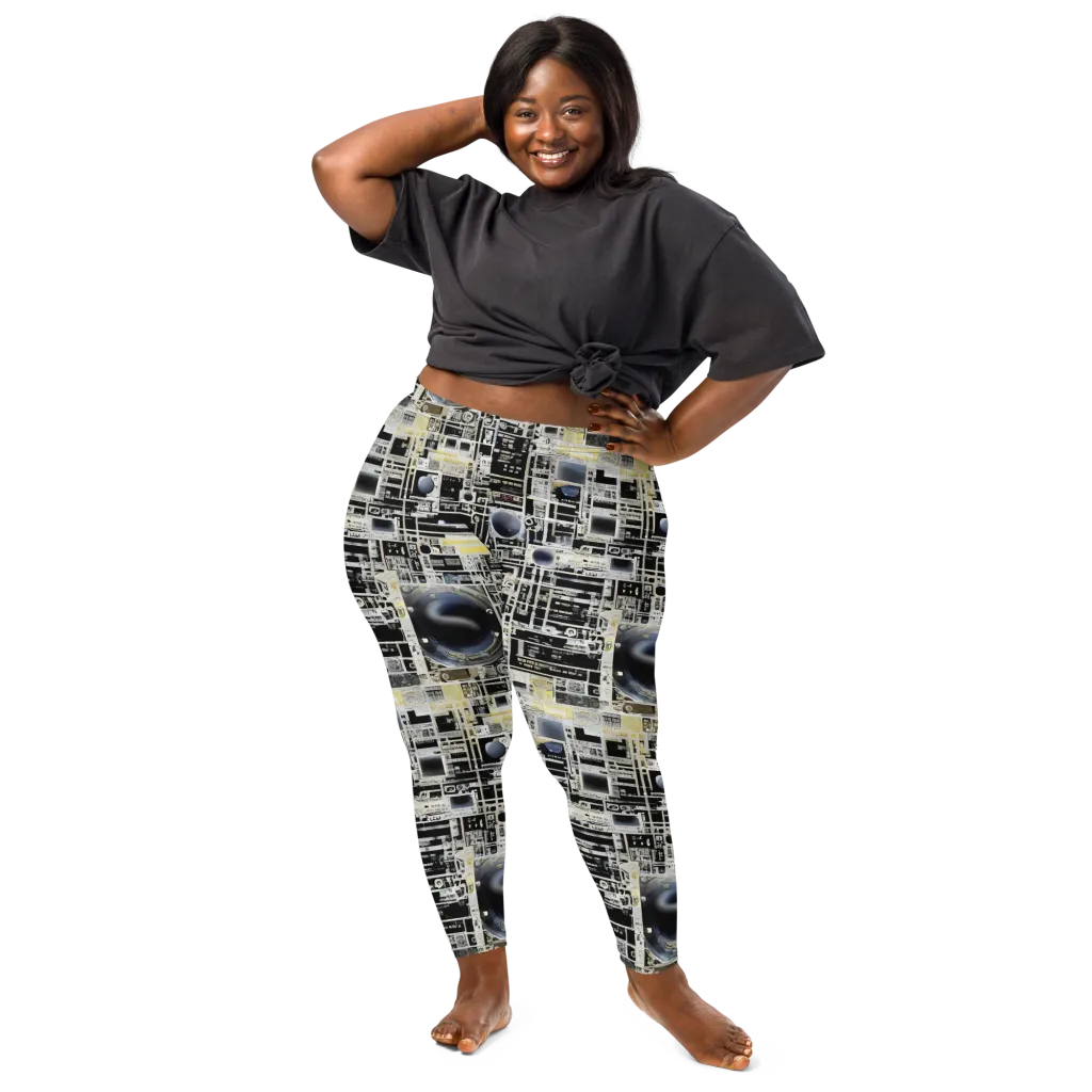 Midnight Control Grid on Leggings — Front