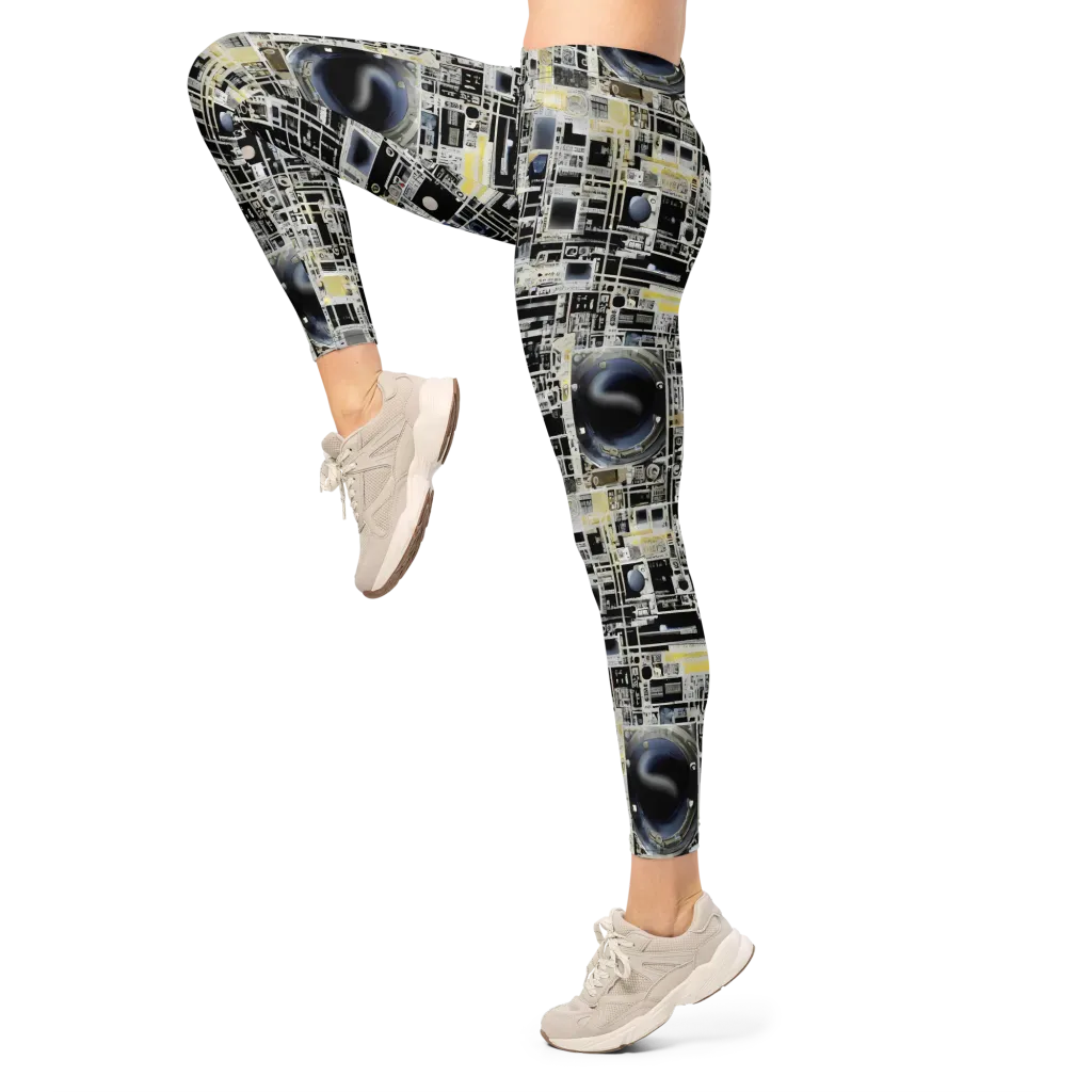 Midnight Control Grid on Leggings — Left