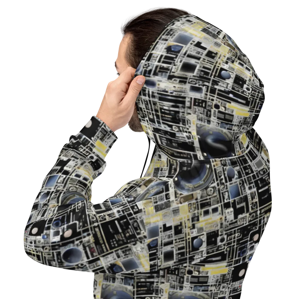 Midnight Control Grid on Hoodie — Back