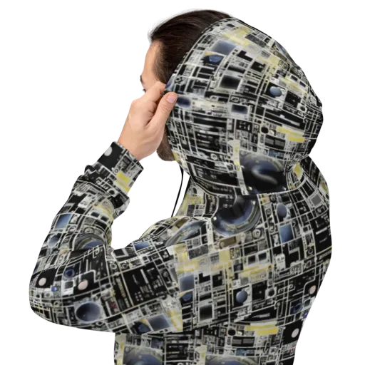 Midnight Control Grid on a Hoodie