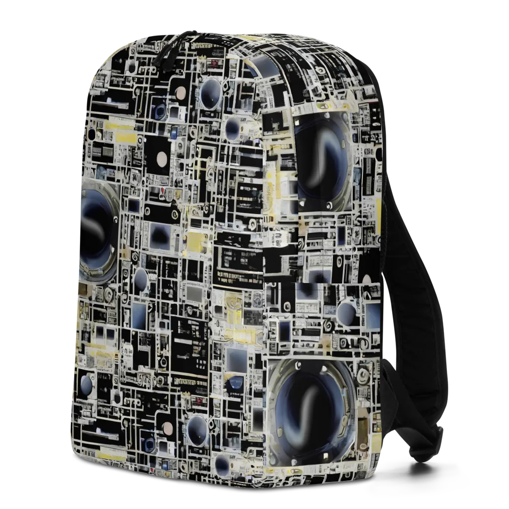 Midnight Control Grid on Minimalist Backpack — Left