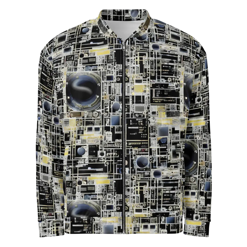 Midnight Control Grid on Bomber Jacket — Front