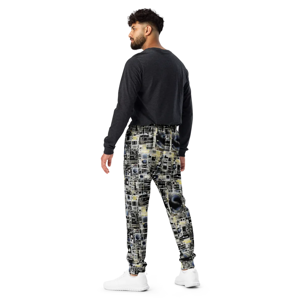 Midnight Control Grid on Men's Joggers — Back