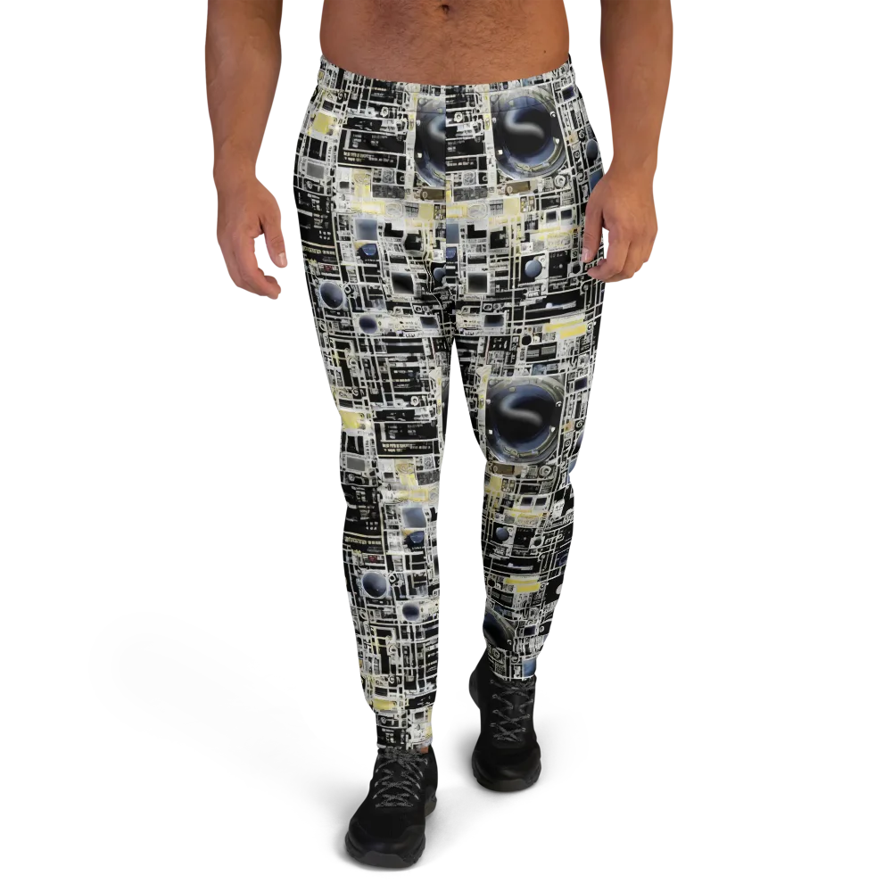 Midnight Control Grid on Men's Joggers — Front