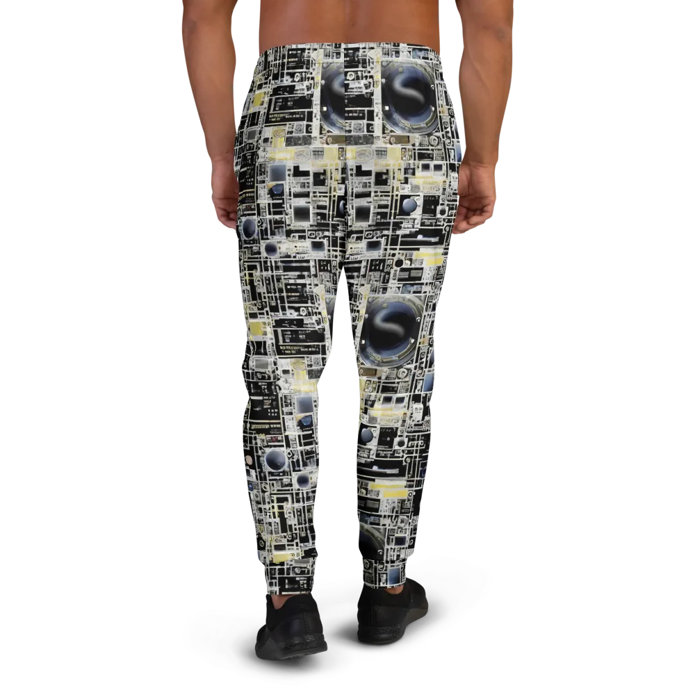 Midnight Control Grid on Men's Joggers — Back