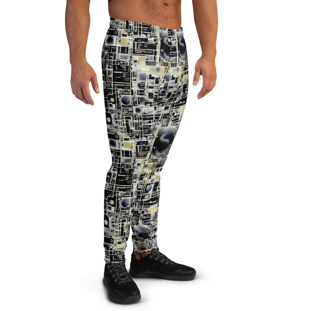Midnight Control Grid on Men's Joggers — Right