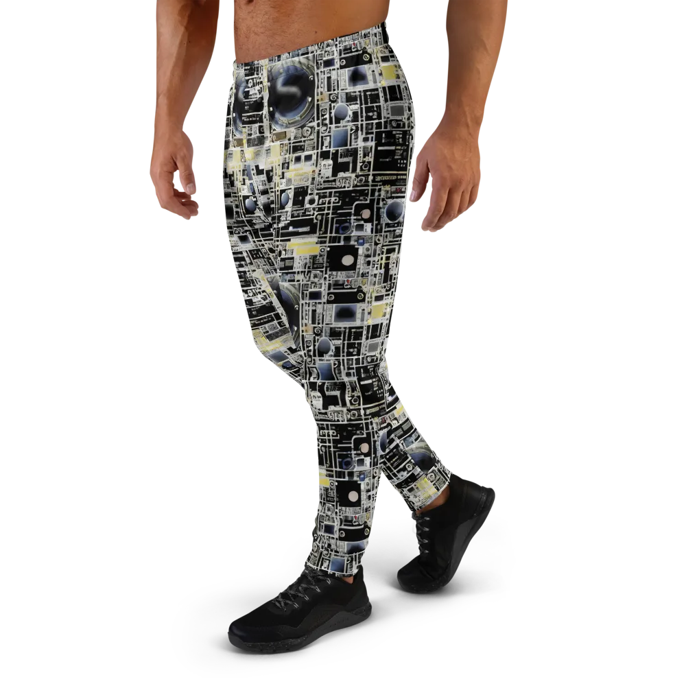 Midnight Control Grid on Men's Joggers — Left