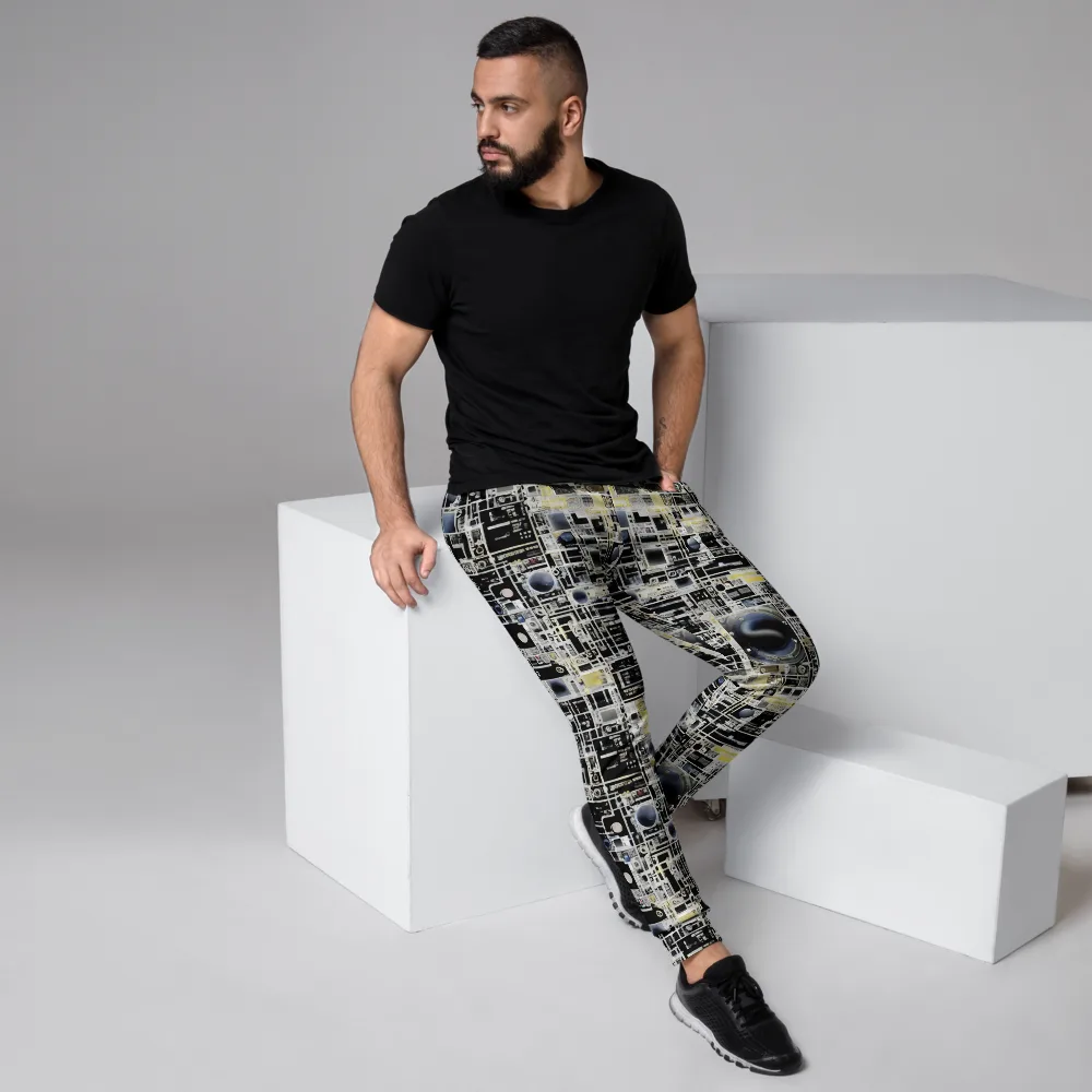 Midnight Control Grid on Men's Joggers — Right