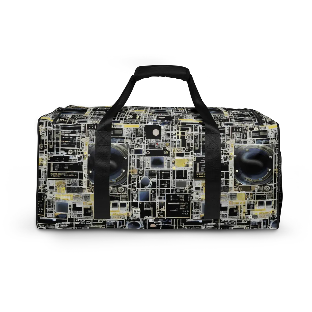 Midnight Control Grid on Duffle Bag — Back