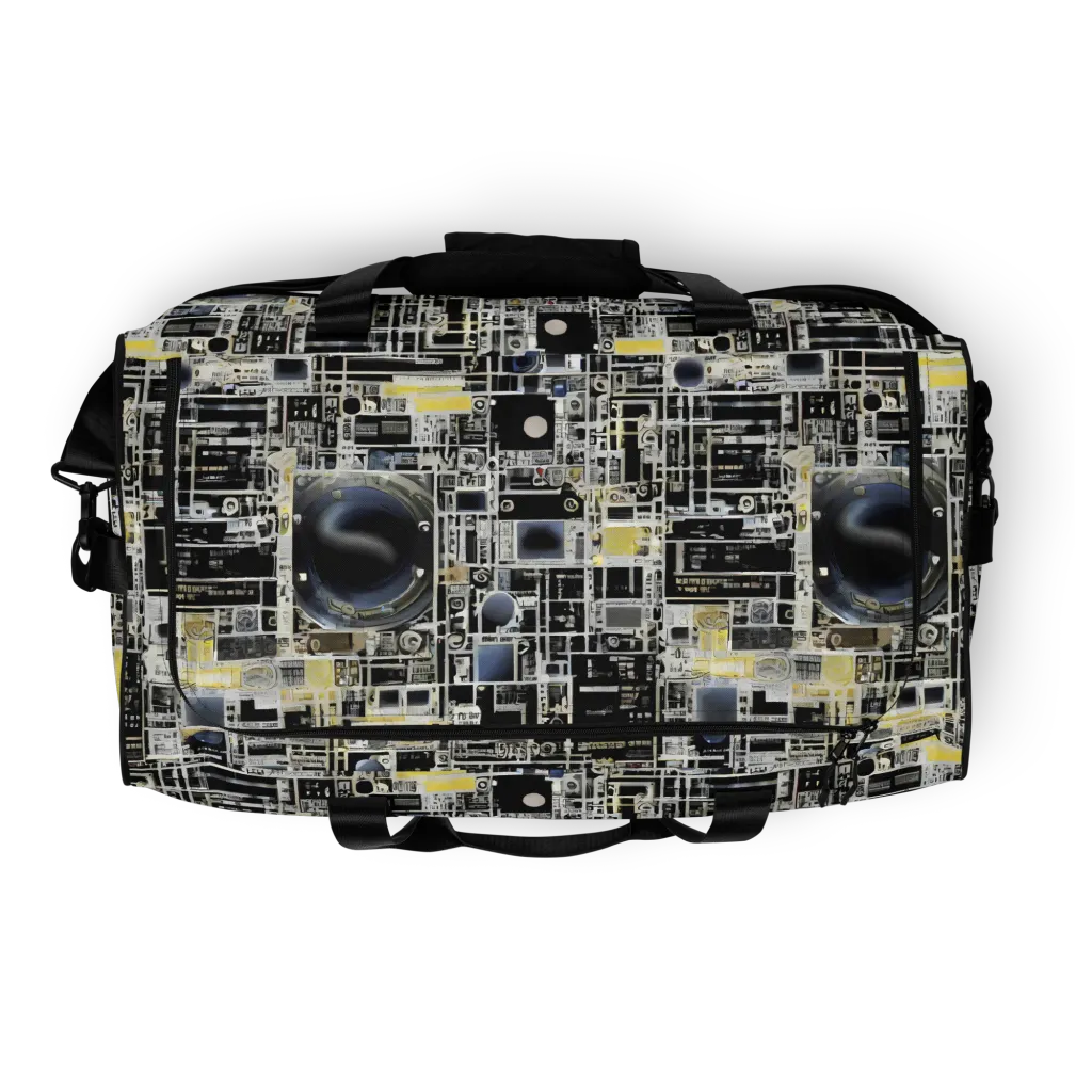 Midnight Control Grid on Duffle Bag — Top