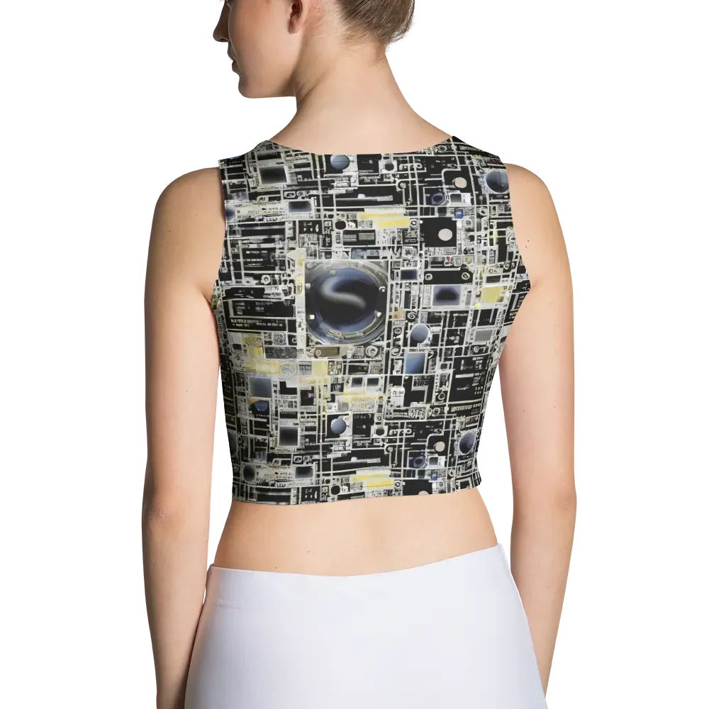 Midnight Control Grid on Crop Top — Back