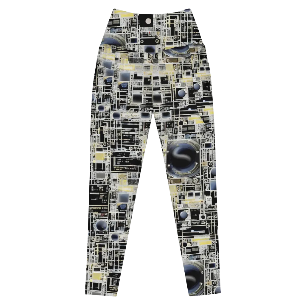 Midnight Control Grid on Leggings with Pockets — Front