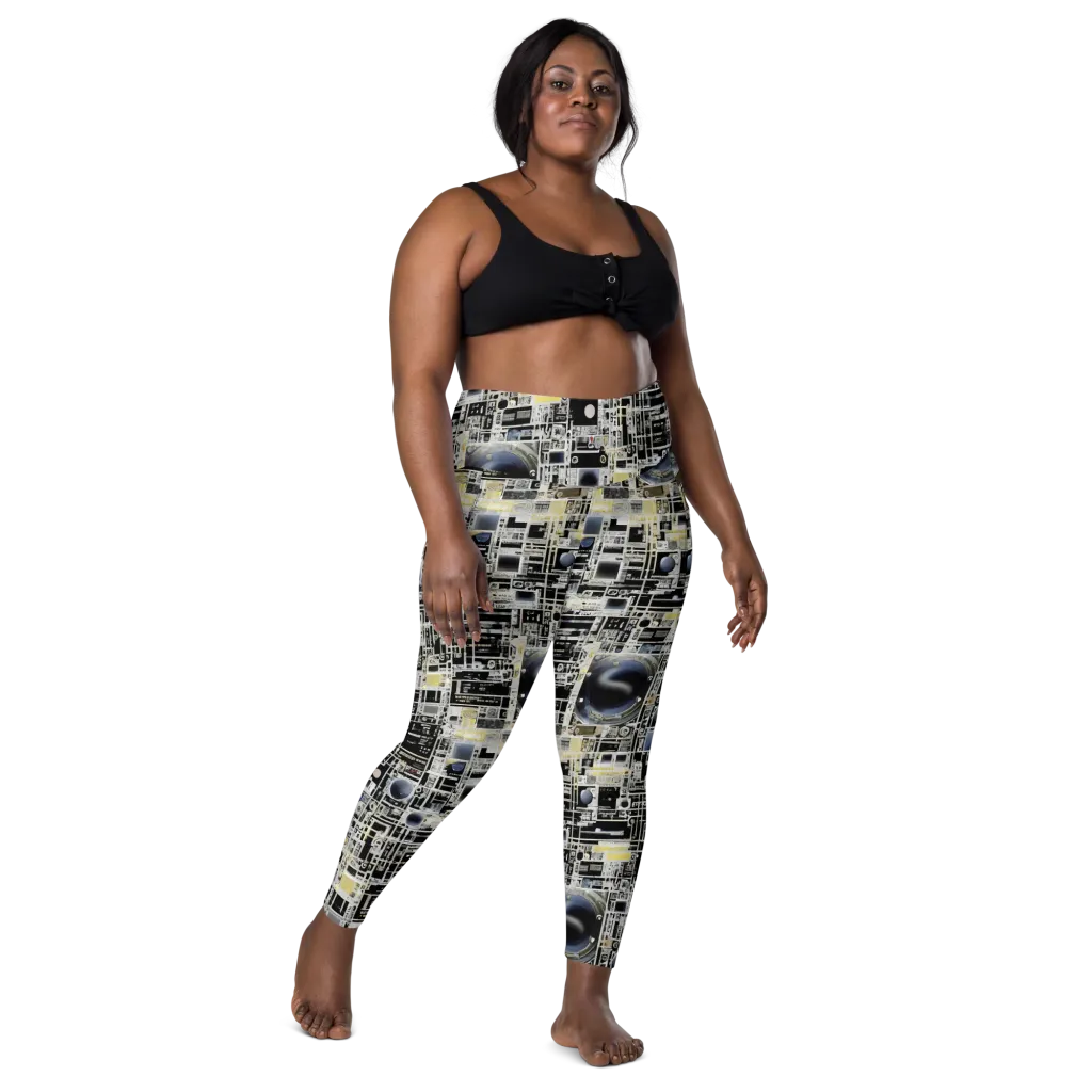 Midnight Control Grid on Leggings with Pockets — Front