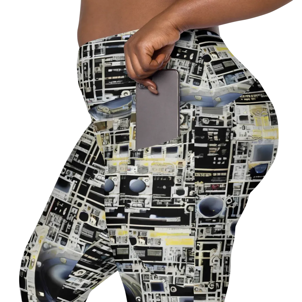 Midnight Control Grid on Leggings with Pockets — Product details 2